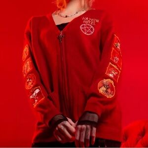 Hazbin Hotel Character Patch Zipper Cardigan Hot Topic